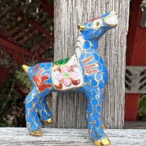 Vintage Cloisonné Miniature Horse Figurine – Excellent Condition